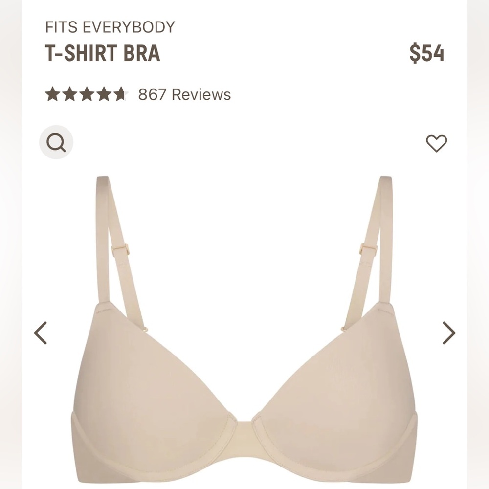 SKIMS Fits Everybody T-shirt Bra 38B